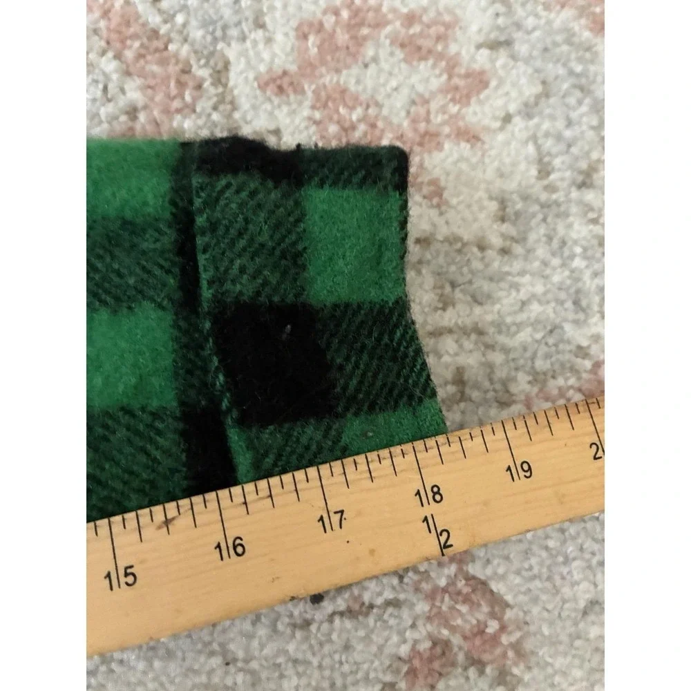 Woolrich Vintage Green Black Buffalo Check Wool Shacket S/M - Picture 5 of 7